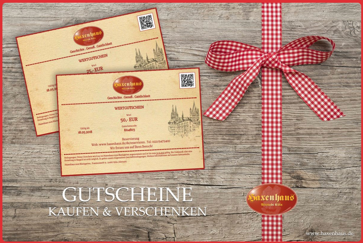 Haxenhaus Gutschein – Genuss verschenken